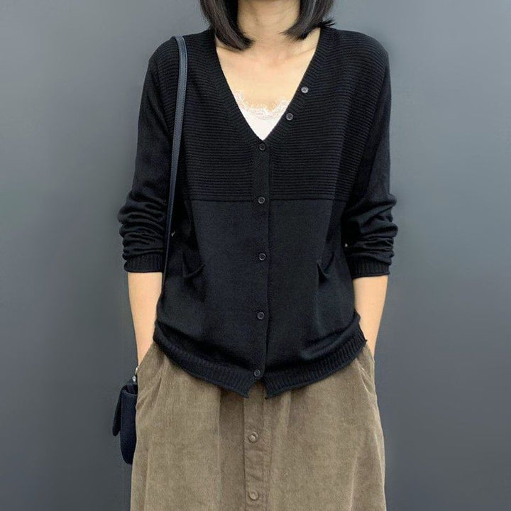 Damen Strickjacke mit strukturierten Details Drune