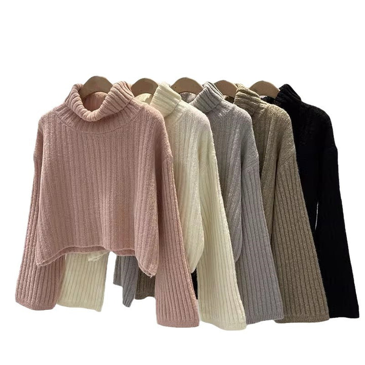 Damen Kuscheliger Rollkragenpullover mit strukturiertem Strickmuster Drune