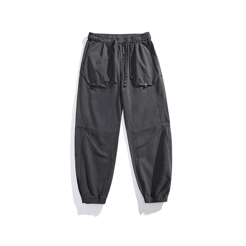 Herren Utility-Joggerhose mit übergroßen Klappentaschen, Tunnelzugbund und elastischen Bündchen Drune