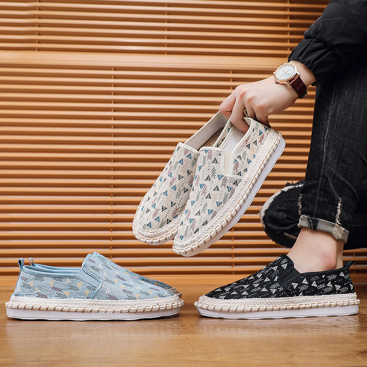 Damen Modische Slip-On Schuhe mit buntem Muster