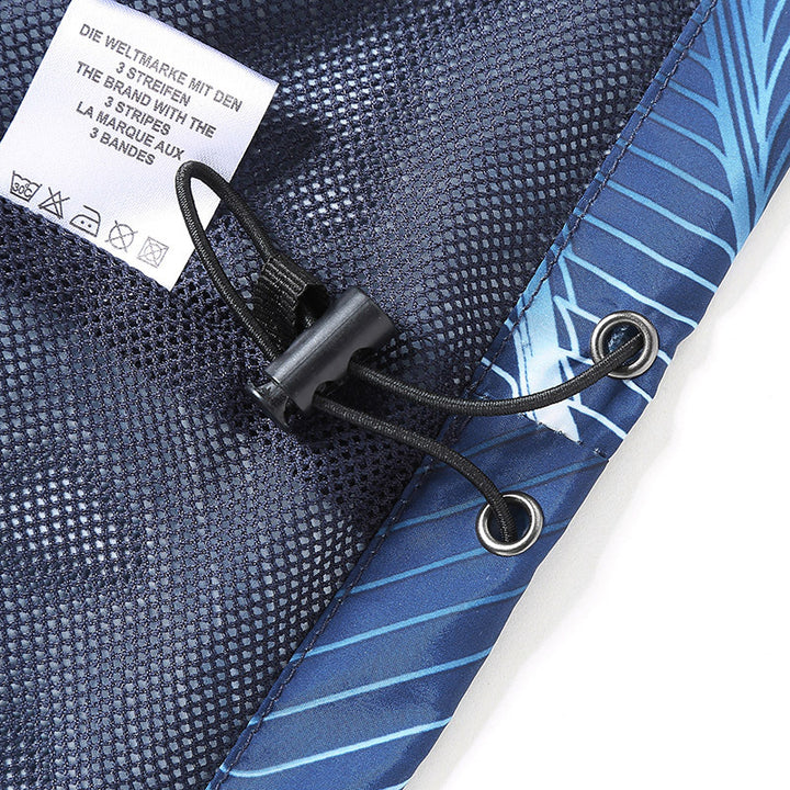 Herren Leichte Kapuzen-Windbreakerjacke mit grafischem Allover-Print und Packfunktion Drune