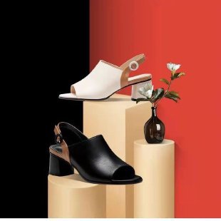 Damen Offene High-Heel Pantoletten mit kreativem Riemendesign und komfortablem Blockabsatz Drune