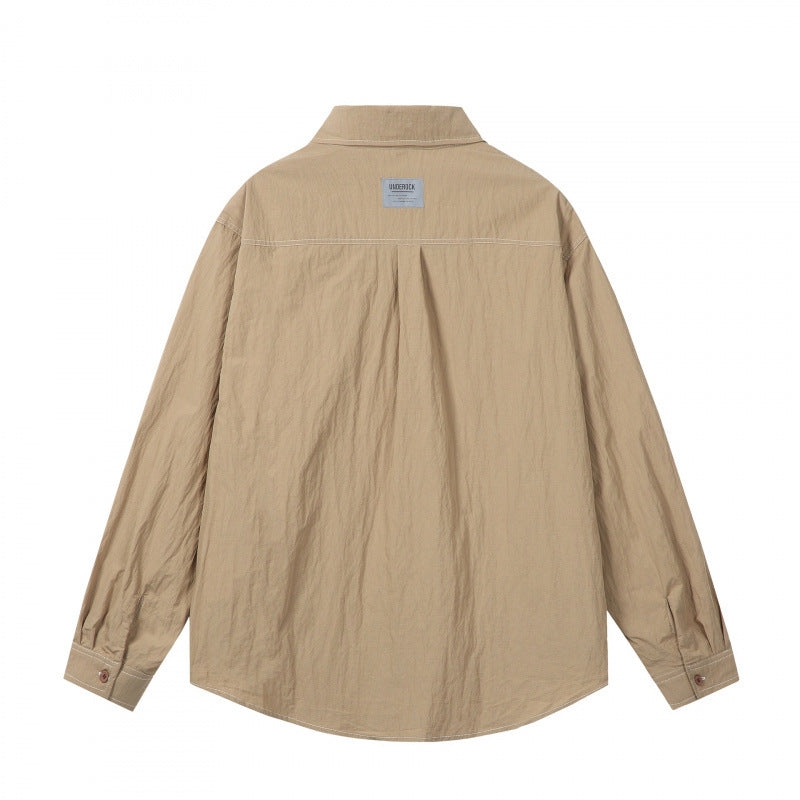 Herren Overshirt im Boxy‑Schnitt mit Kontrastnaht und aufgesetzten Brusttaschen Drune