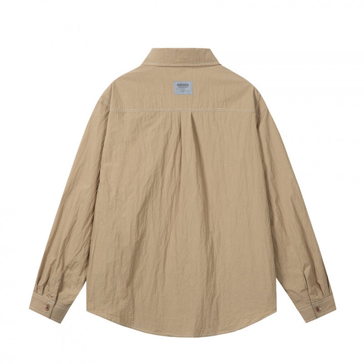 Herren Overshirt im Boxy‑Schnitt mit Kontrastnaht und aufgesetzten Brusttaschen Drune