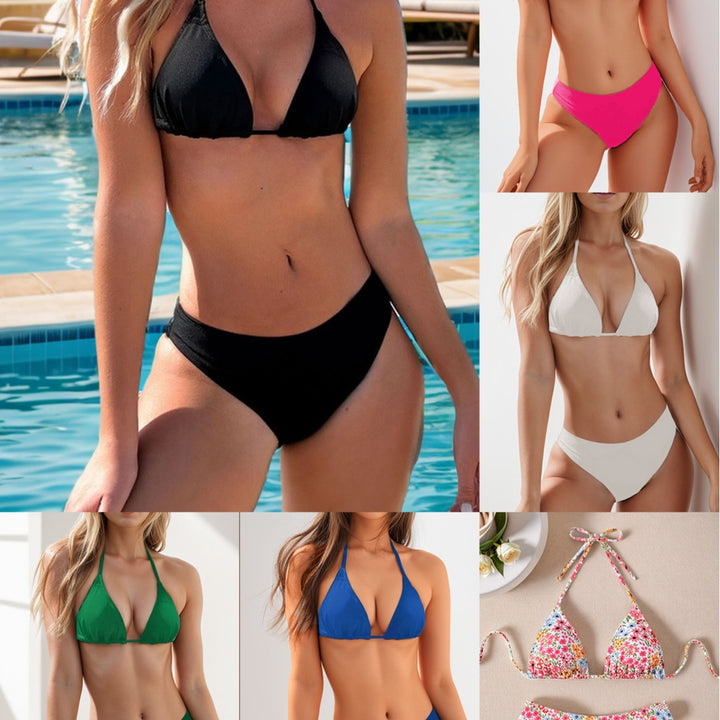 Damen Triangel-Bikini mit eleganter Schnittführung und verstellbaren Trägern Drune