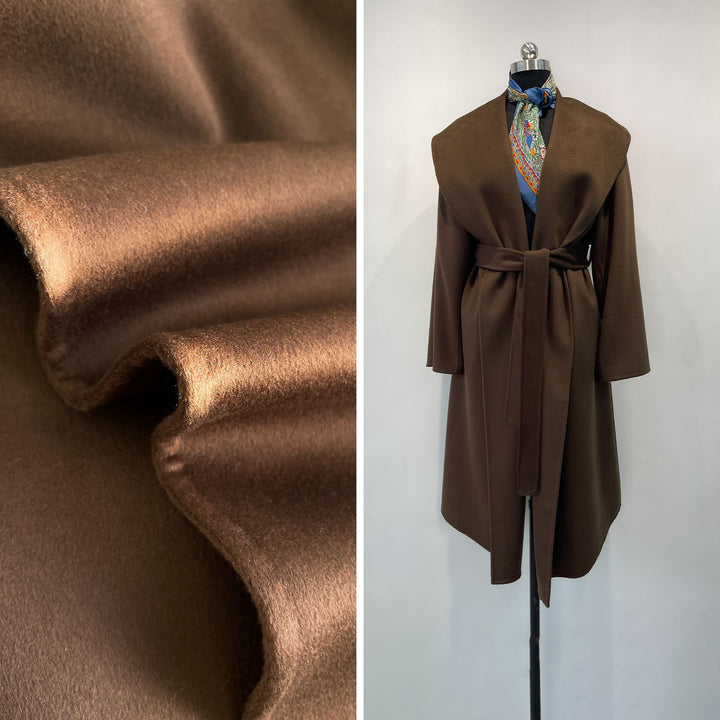 Damen Luxe Langhaarmantel aus Wolle-Mischung Drune