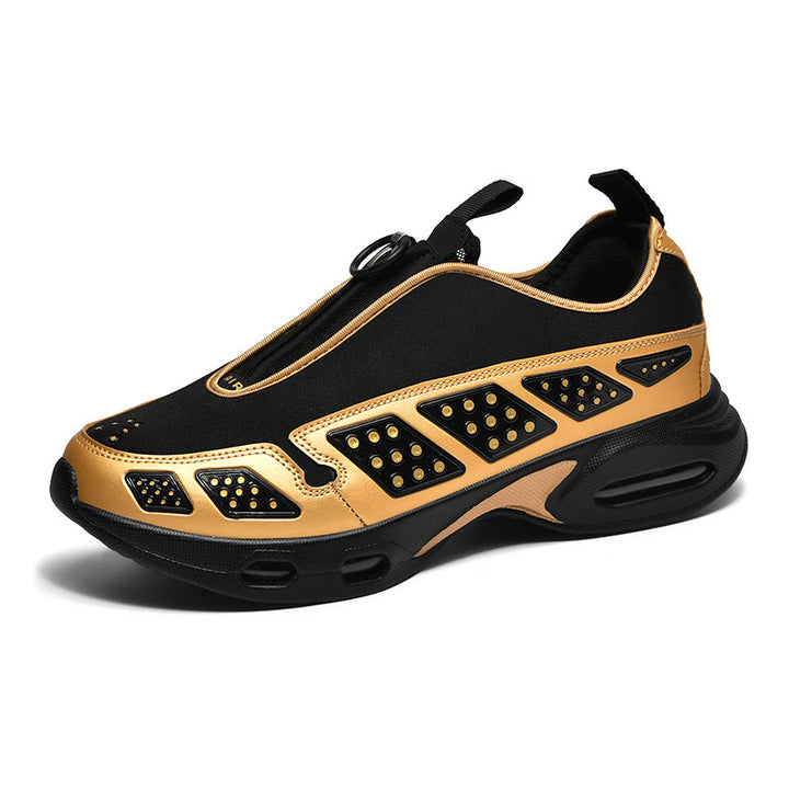 Herren sportlicher Schlupfsneaker mit integrierter Luftkammer, Reißverschlusszug und gedämpfter Profilsohle Drune