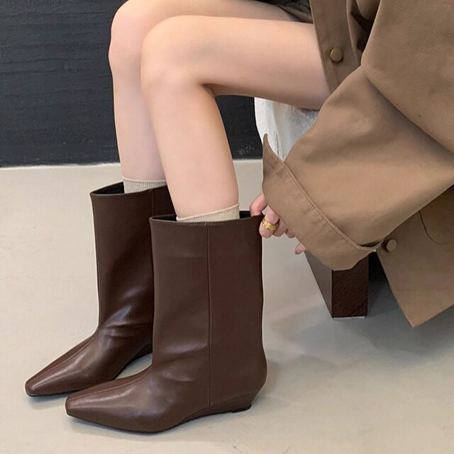 Damen Elegante Stiefeletten mit hohem Absatz Drune