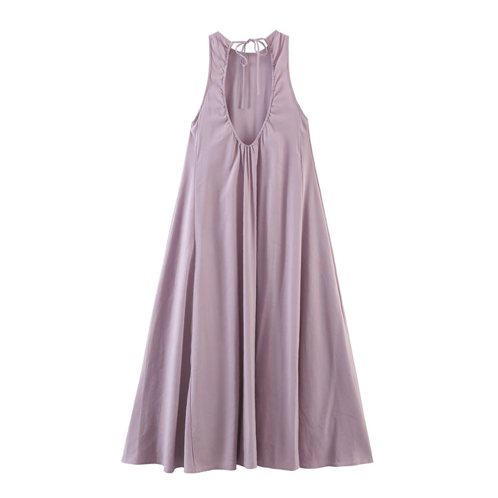Damen Maxikleid mit elegantem Rückenausschnitt und schwingendem Schnitt Drune