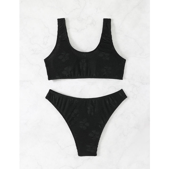Damen Crop-Bikini-Set mit strukturierter Oberfläche Drune