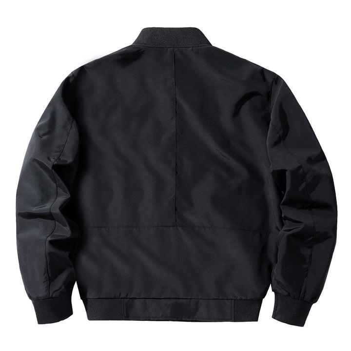 Leichte, militärisch inspirierte Herren-Bomberjacke von  mit schrägen Reißverschluss-Handtaschen und gerippten Abschlüssen Drune