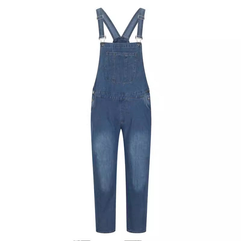 Herren Jeanslatzhose im urbanen Vintage-Stil mit praktischen Taschen Drune