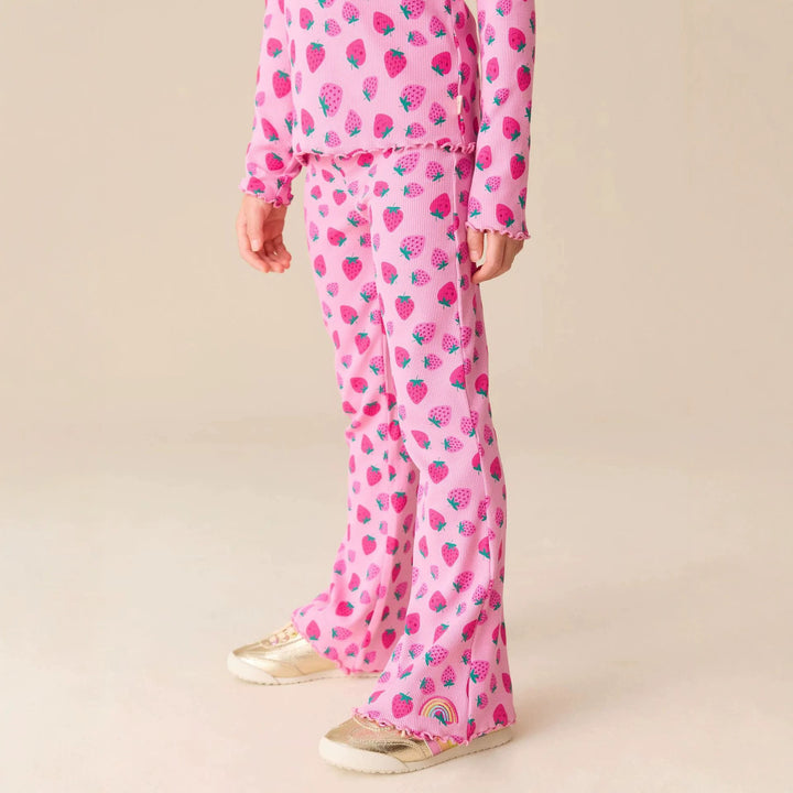 Mädchen Leggings mit fröhlichem Erdbeer-Muster Drune