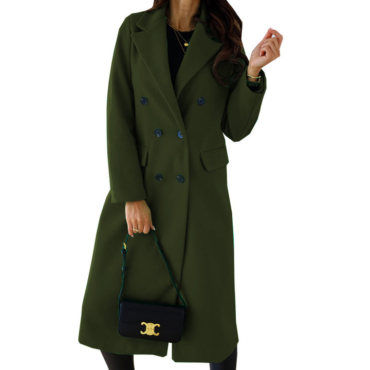 Damen Elegante und modische Wollmantel Drune