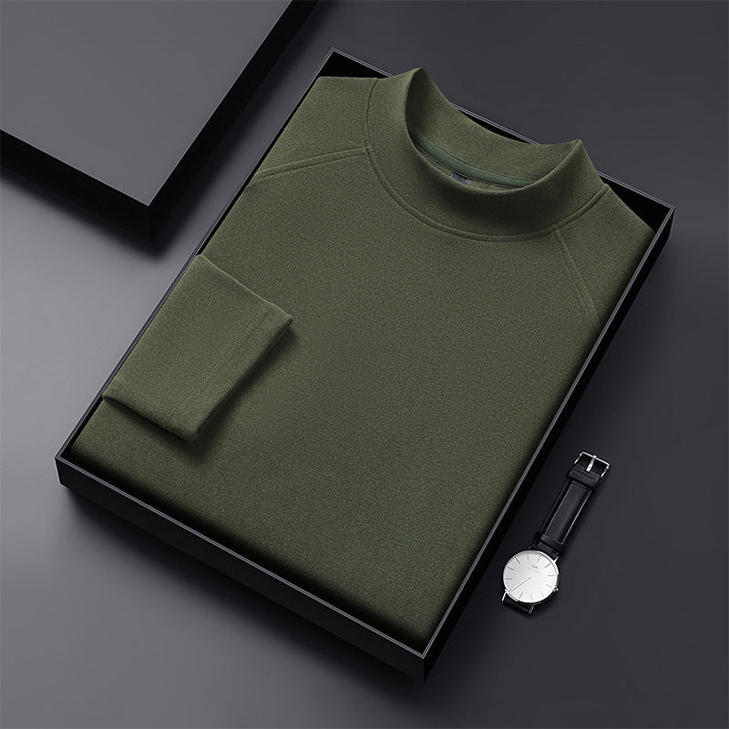 Herren Premium-Mockneck-Pullover aus feinem Woll-Mix mit Raglanärmeln Drune