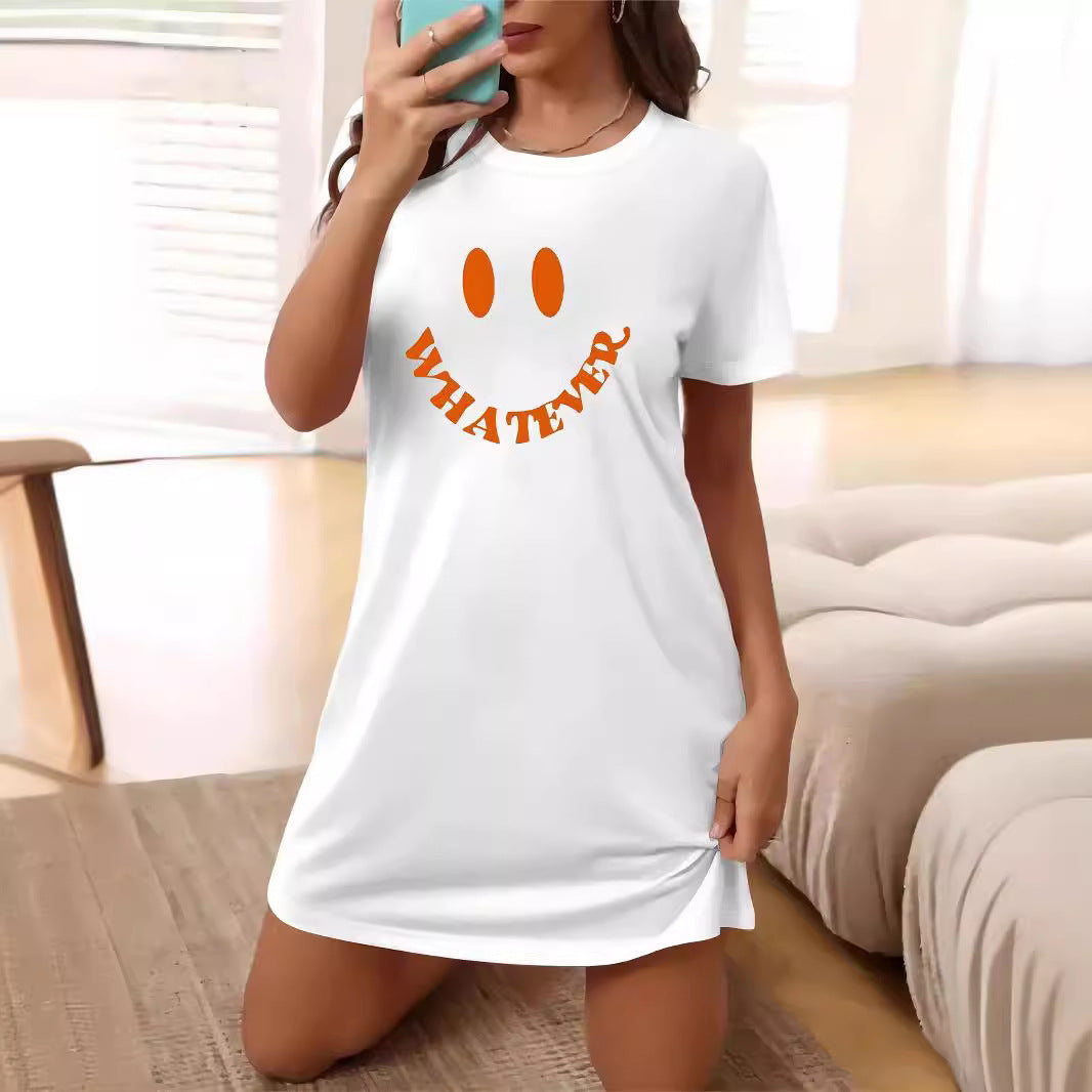 Damen Oversized T-Shirt mit inspirierendem Schriftzug und auffälligem Grafikdesign Drune