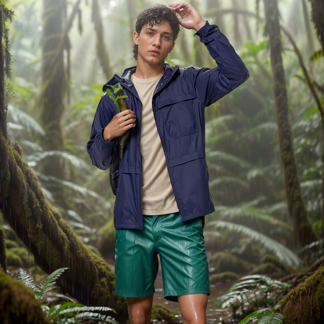 Herren leichte und atmungsaktive Outdoor-Jacke mit Kapuze Drune