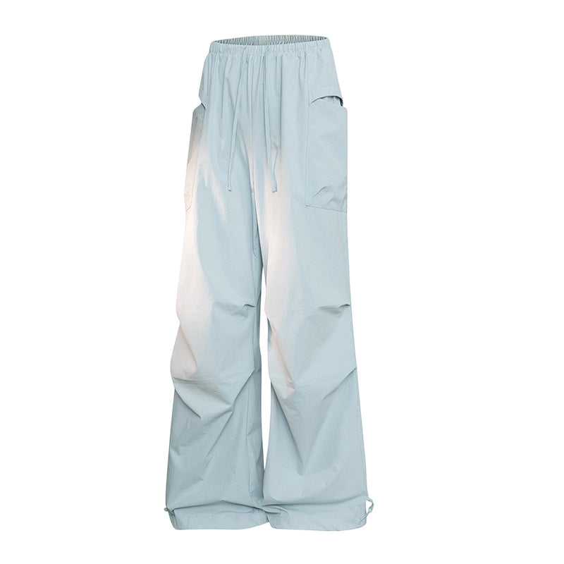 Herren Oversize-Cargohose im Tech-Look mit Tunnelzugbund, extra weitem Bein & verstellbaren Beinabschlüssen Drune
