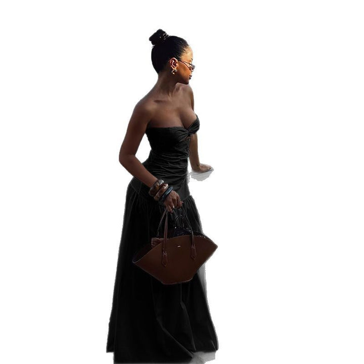 Damen Maxikleid mit Cut-Out-Design und voluminösem Rock Drune