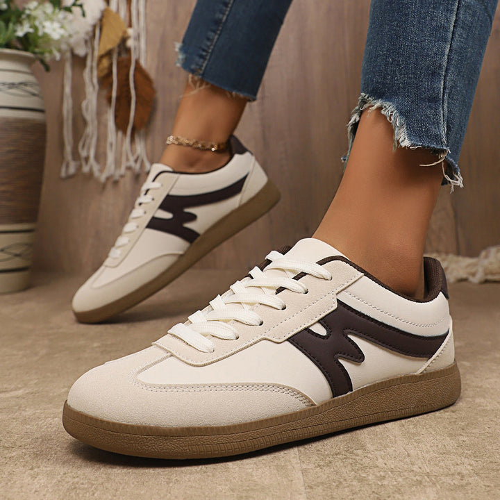 Damen Modische Freizeitsneaker mit atmungsaktiver Obermaterialstruktur und rutschfester Sohle Drune