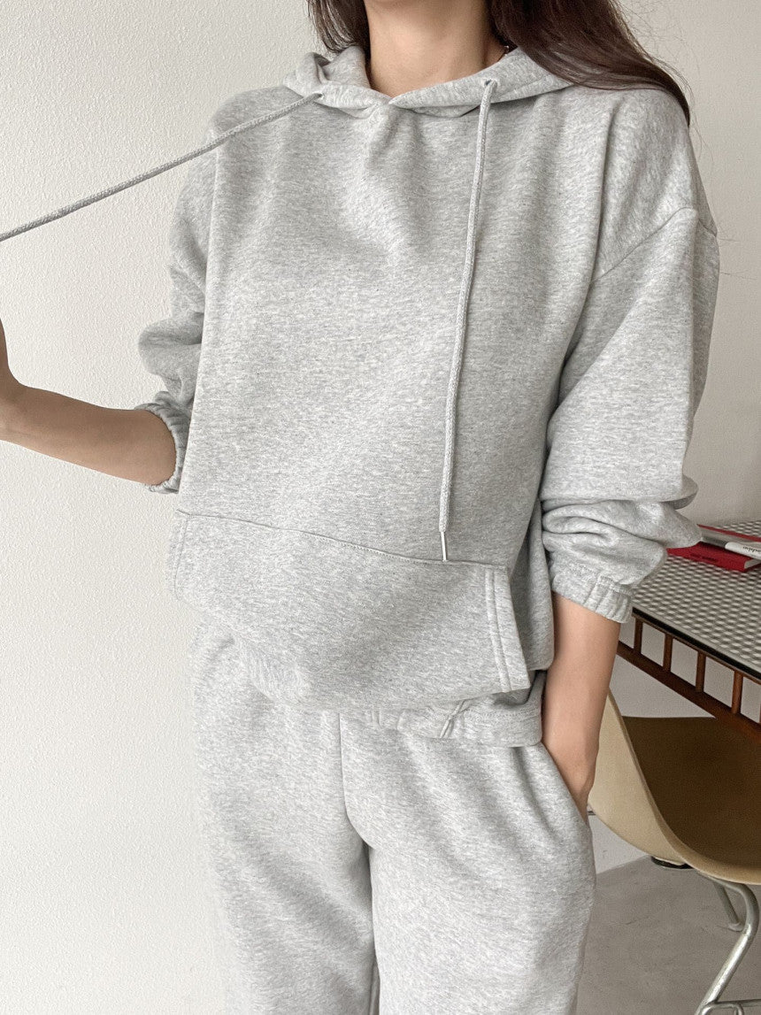 Damen Lässiges Hoodie- und Jogginghosen-Set mit elastischem Bund und praktischen Taschen Drune
