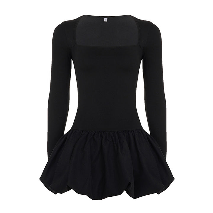 Damen nan figurbetonter Ballett-Body mit langem Arm und gerafftem Tulpenrock Drune