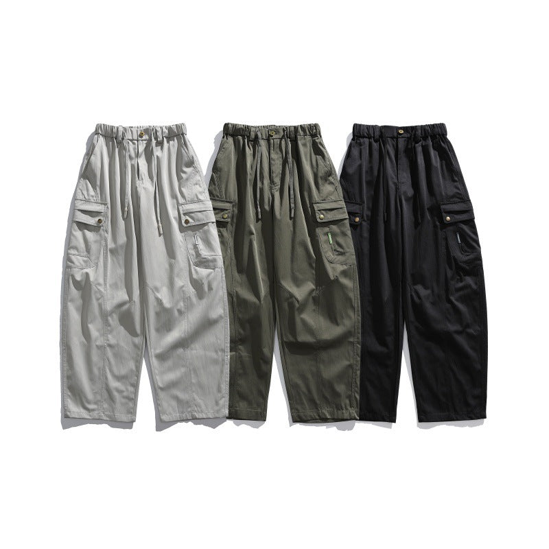 Herren Cargo-Hose mit elastischem Bund, Tunnelzug und multiplen Utility-Taschen Drune