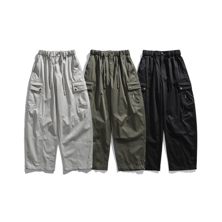 Herren Cargo-Hose mit elastischem Bund, Tunnelzug und multiplen Utility-Taschen Drune