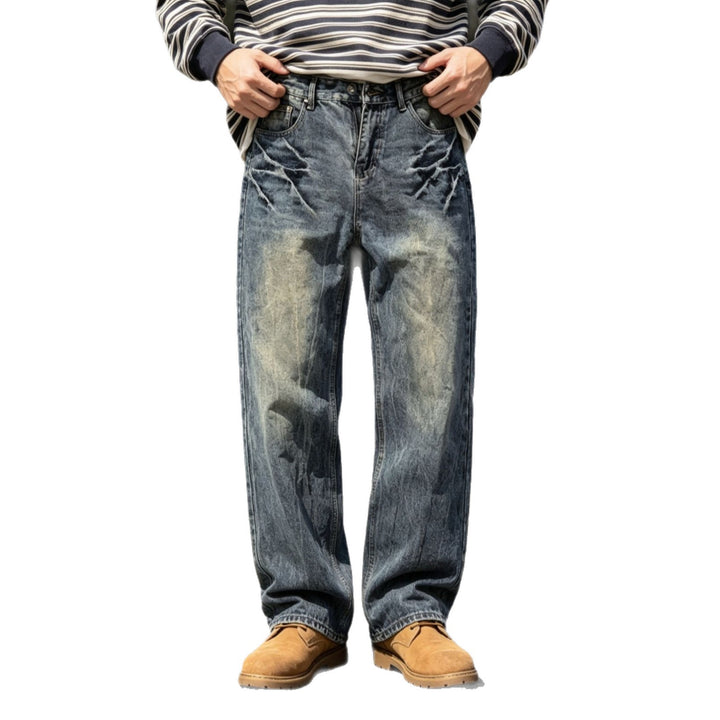 Herren Bequeme und lässige Weit geschnittene Jeans Drune