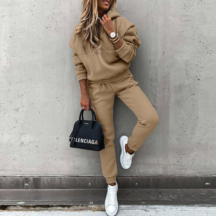 Damen Lässiges Sweatpants-Set mit Oversized-Pullover Drune