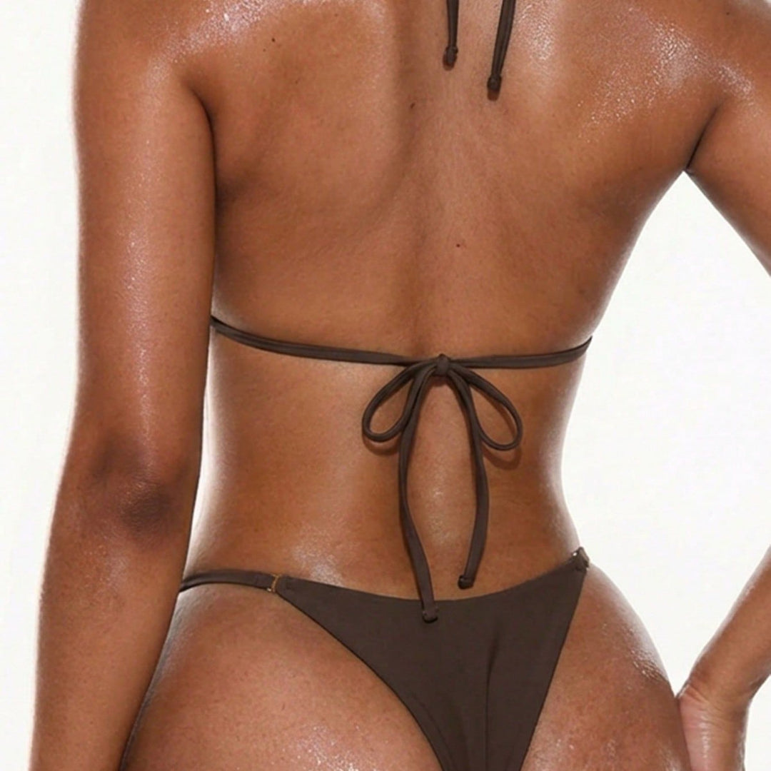Damen Triangel-Bikini mit modischen Metallic-Details Drune