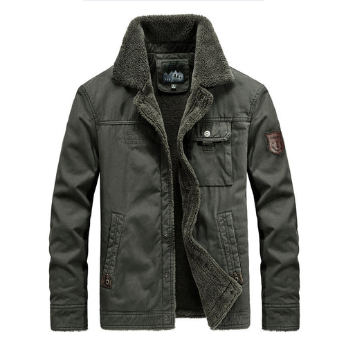 Herren Robust verarbeitete Canvas-Blousonjacke mit vollem Sherpa-Innenfutter und Utility-Taschen Drune