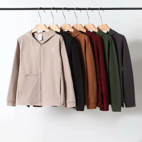 Damen atmungsaktive Kapuzenjacke mit innovativer Reißverschlusstasche Drune