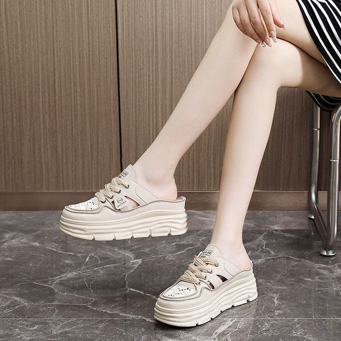 Damen Sneaker mit modischem Plateau und luftiger Schnürung Drune