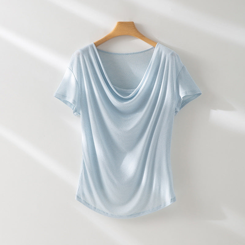 Damen Relaxed Fit Drape Top Drune