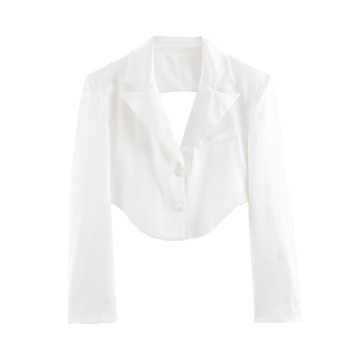 Damen Kurzblazer-Bolero mit Reverskragen und taillierter Silhouette Drune