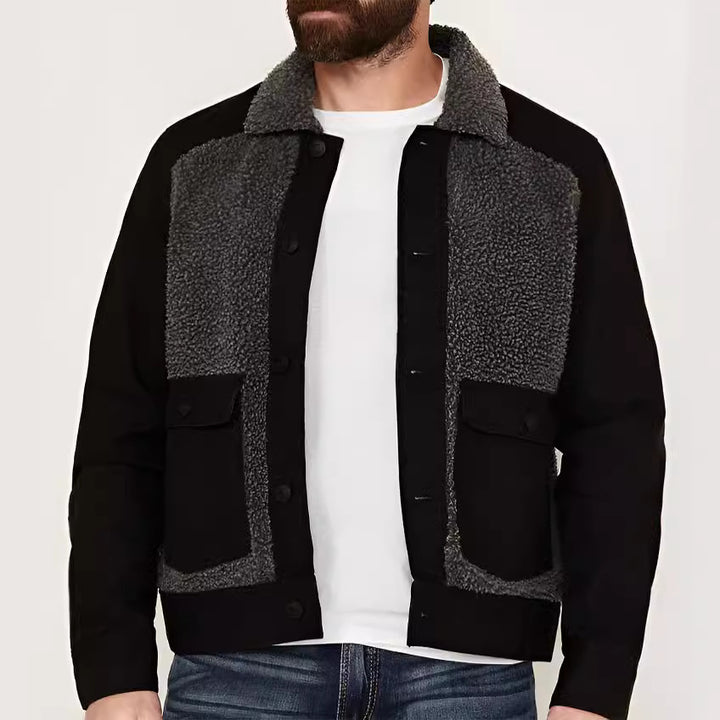 Herren etwas übergroße Jacke mit weichem Futter und praktischen Taschen Drune