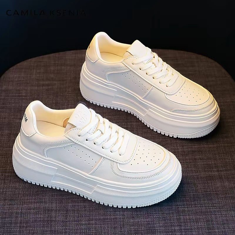 Damen Chunky Sneakers mit dämpfender Plattform und atmungsaktiver Oberflächenstruktur Drune