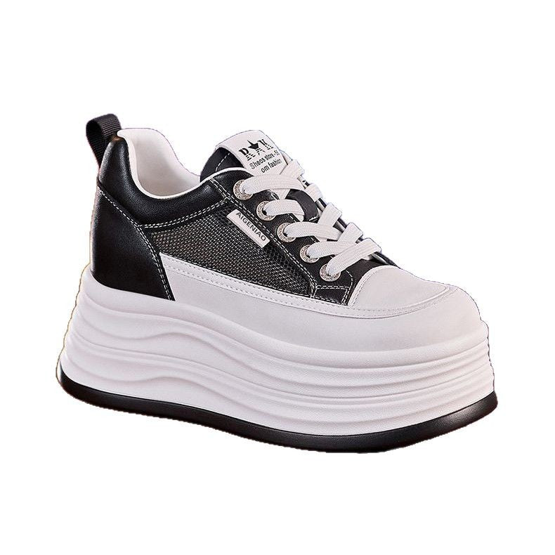 Damen Sportliche Plateausneaker mit atmungsaktiver Obermaterialkombination Drune