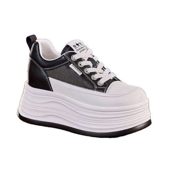 Damen Sportliche Plateausneaker mit atmungsaktiver Obermaterialkombination Drune