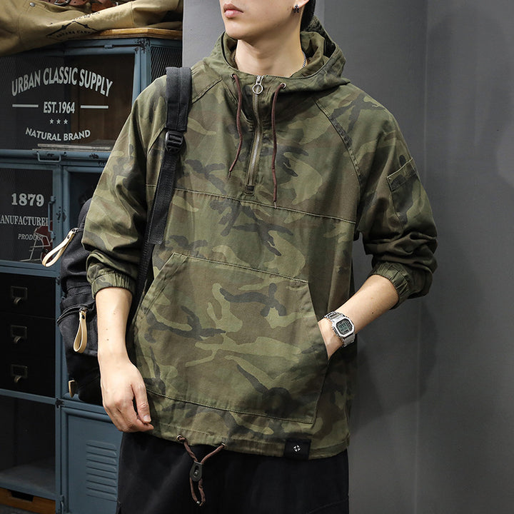 Herren Cargoweatherjacke mit praktischen Taschen und Kordelzug Drune