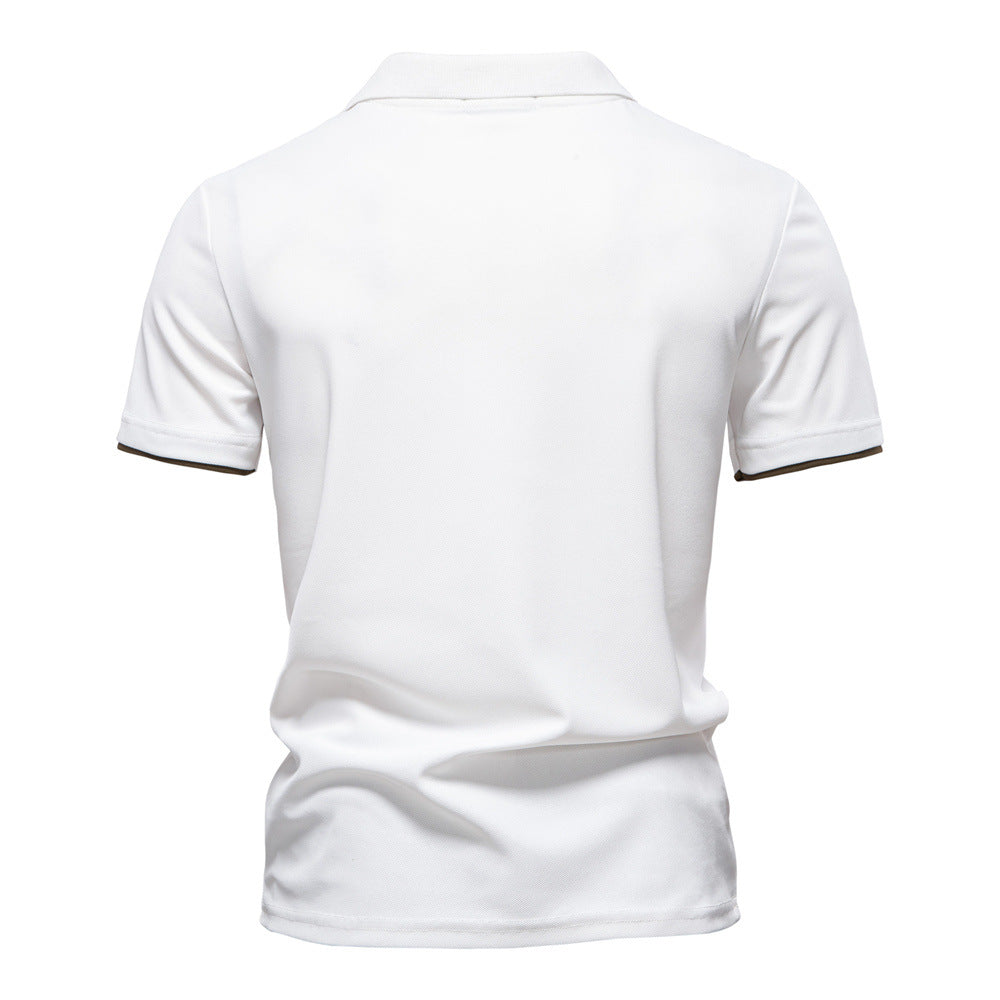 Herren Poloshirt mit modernem Farbblockdesign und hochwertiger Baumwollmischung Drune