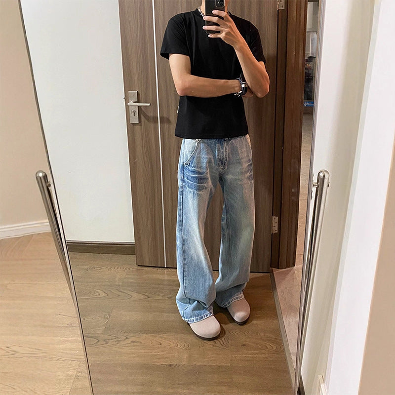 Herren Modische Weitgeschnittene Jeans Drune