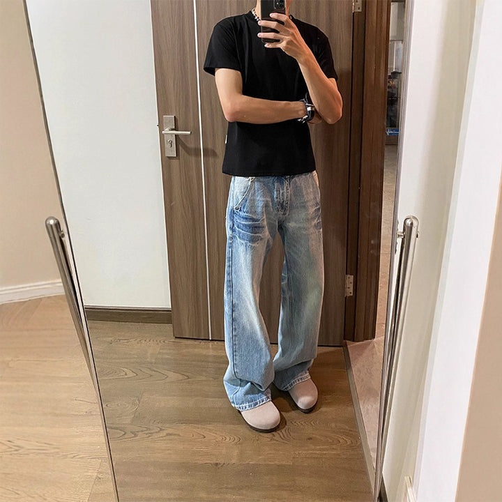 Herren Modische Weitgeschnittene Jeans Drune