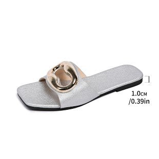 Damen elegante Riemchen-Sandalen mit funkelndem Schmuckelement Drune