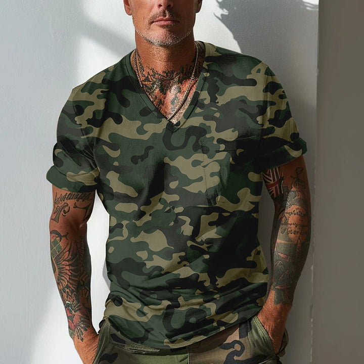 Herren Camouflage T-Shirt Drune