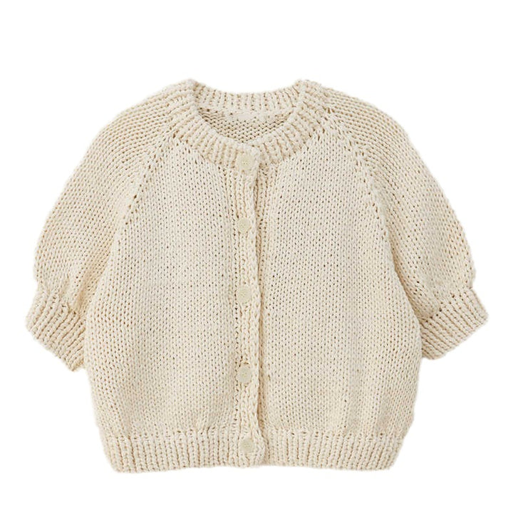 Damen Modischer Strickpullover mit Puffärmeln Drune