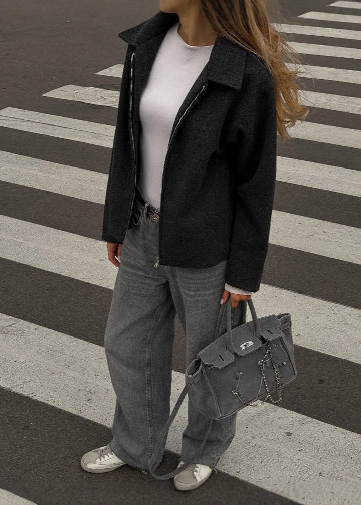 Drune | Wollmischung Zip-Up Jacke