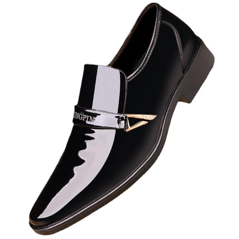 Herren Elegante Schnürschuhe mit Hochglanz Drune
