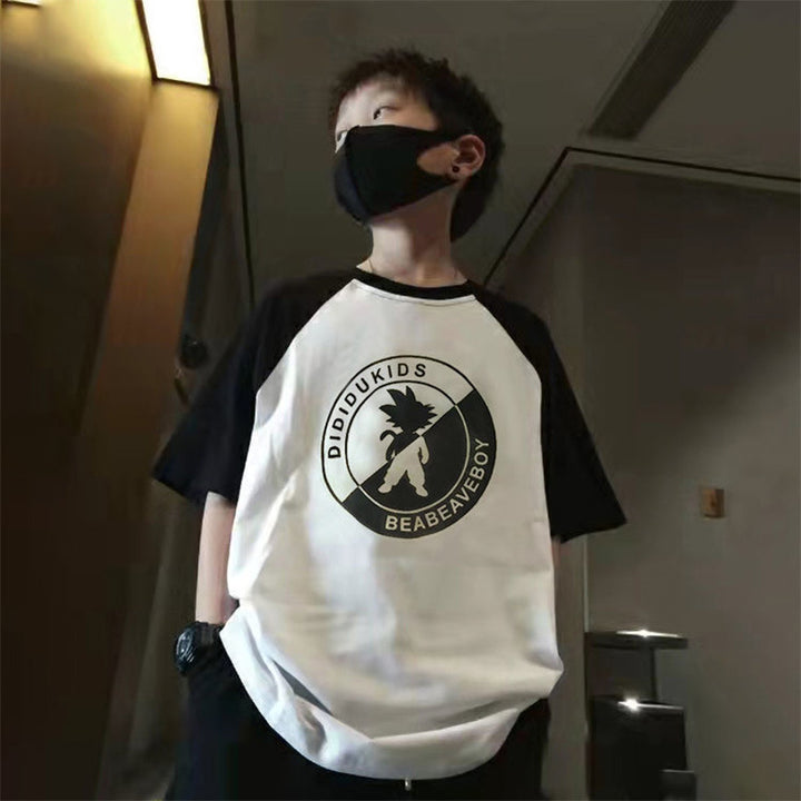 Jungen lässiges T-Shirt mit kreativem Druck Drune